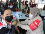 Upaya Turunkan Level PPKM, Satlantas Polres Asahan Targetkan 1.500 Vaksinasi per Hari