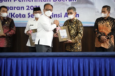 Pemkab Aceh Utara Terima WTP Bersama Dua Kabupaten Lainnya di Aceh