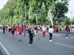 Sambut HUT ke-77 RI, Pemkab Asahan Gelar Senam Massal